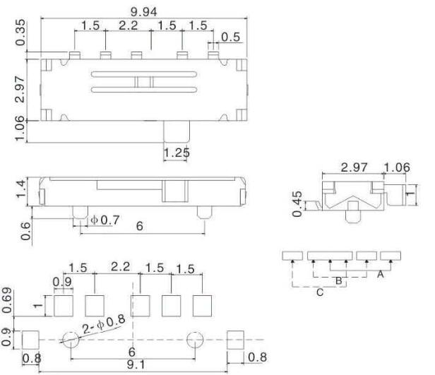 MSK-03L(左復位)撥動開關