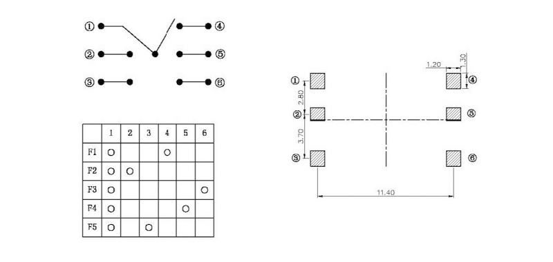 10*10*8.6貼片五向開關